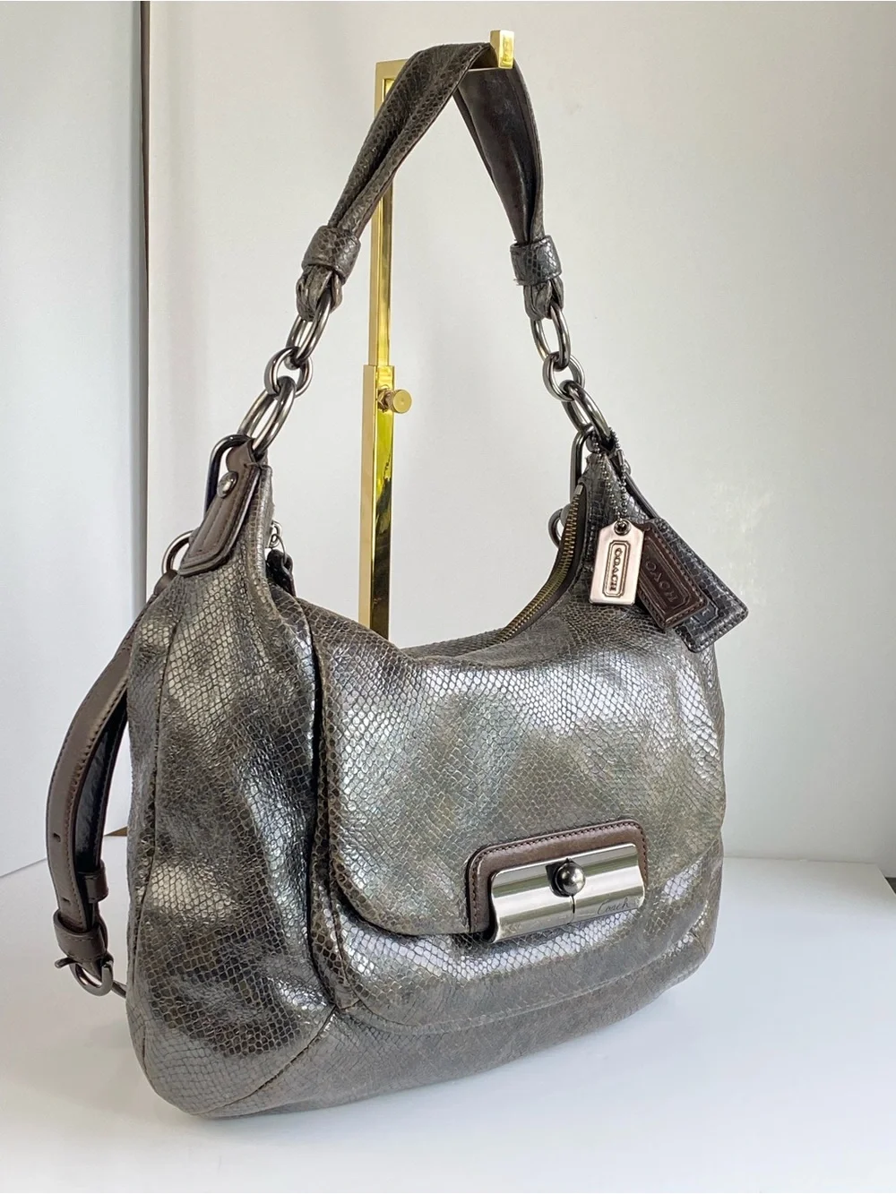 Coach python embossed